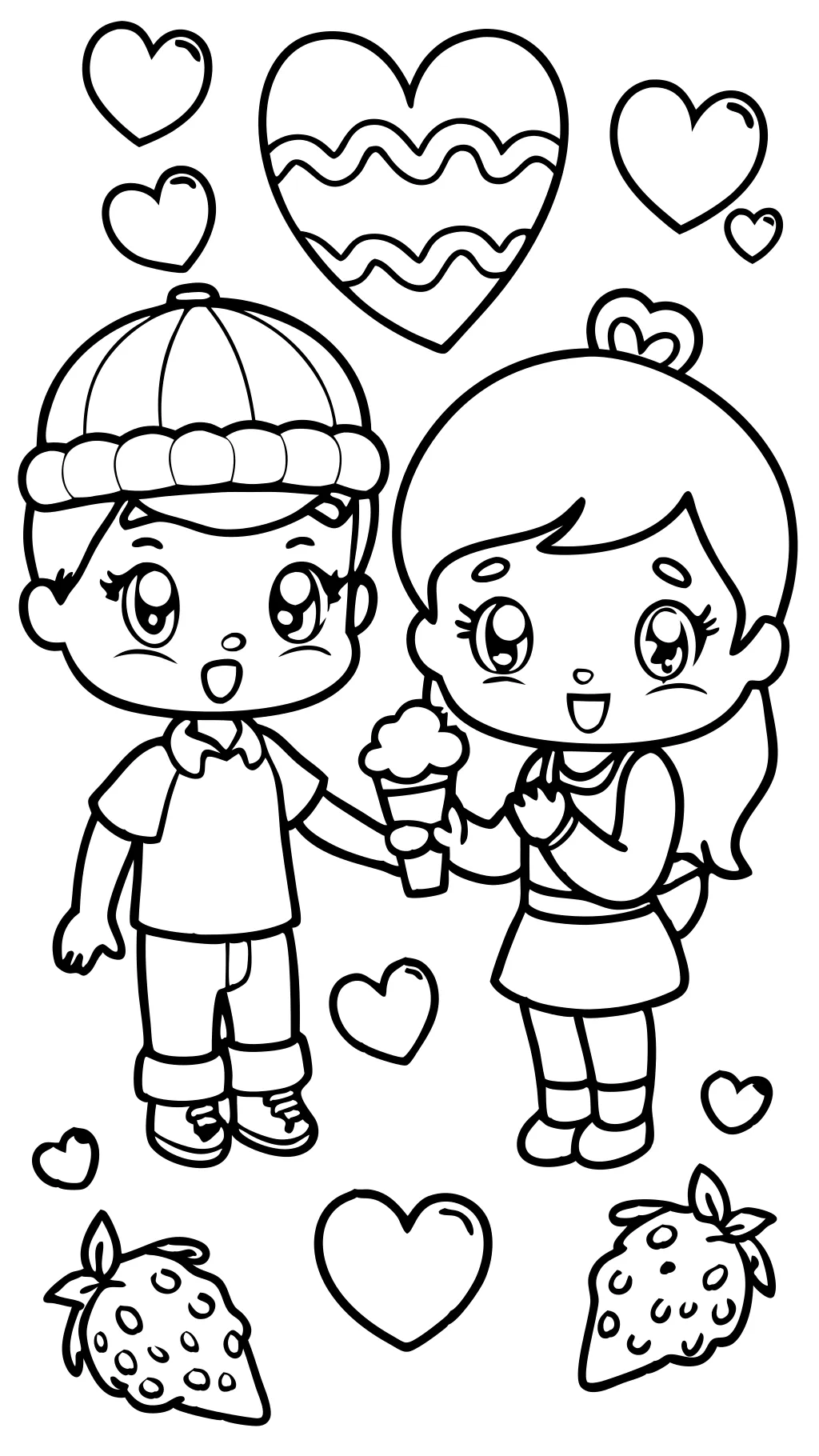 coloring pages of cute couples